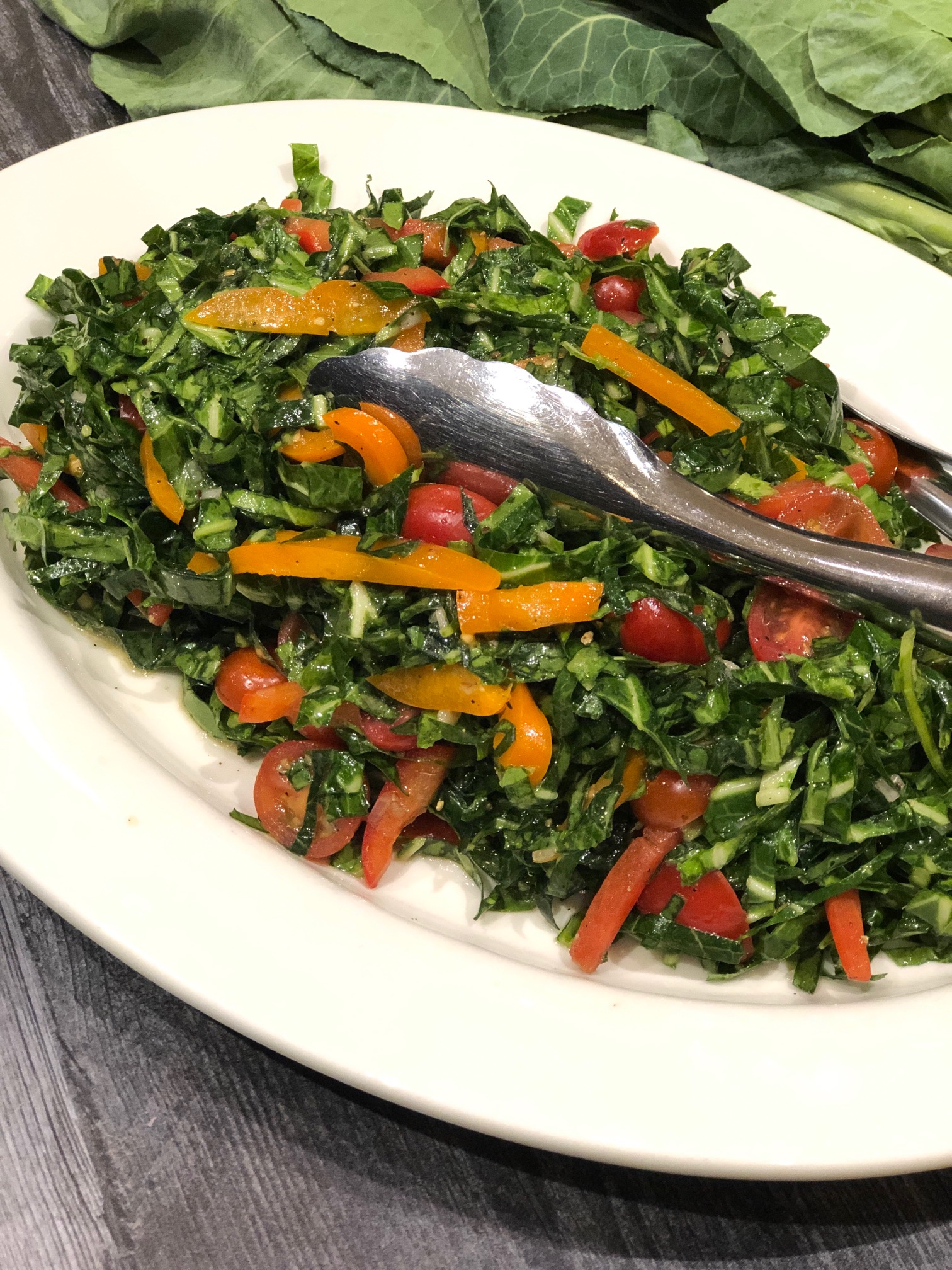 Collard Green Slaw Chef Darin Sehnert Hands on Cooking Classes